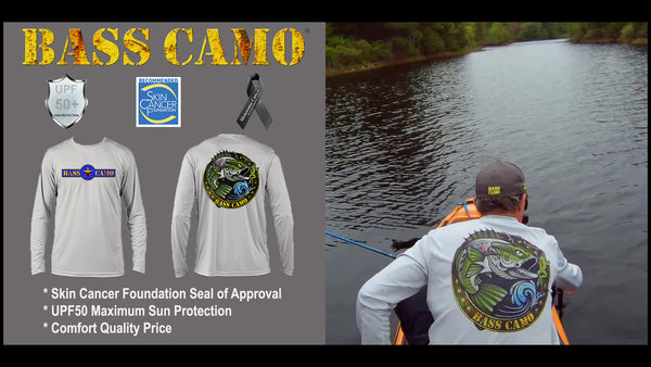 Fall Festival Of Savings ! 3 Bass Camo Items ! UPF50 Sun Safe Long Sleeve Shirt 20oz Insulated Travel Mug 4" Round Vinyl Decal