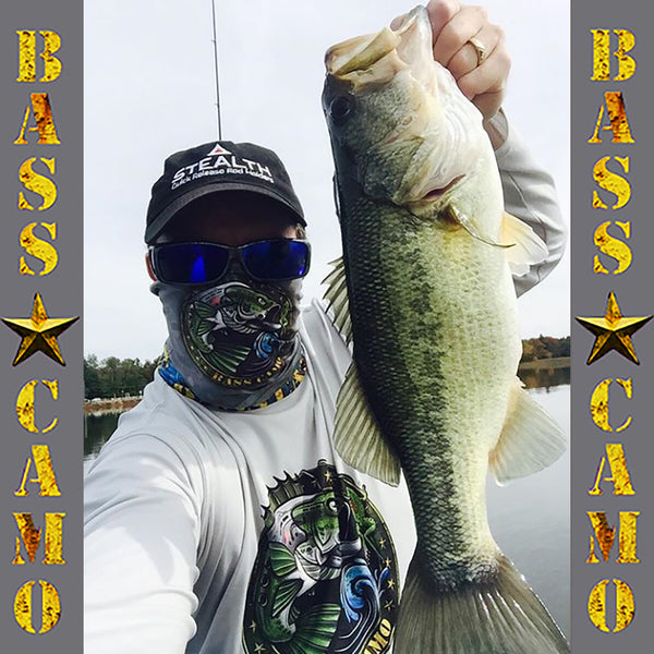 Bass Camo Sun Safe UPF50 High Performance Neck Gaiter / Buff features front and back design measures 9"x 17" powered by PURE-tech lightweight breathable moisture wicking technology.