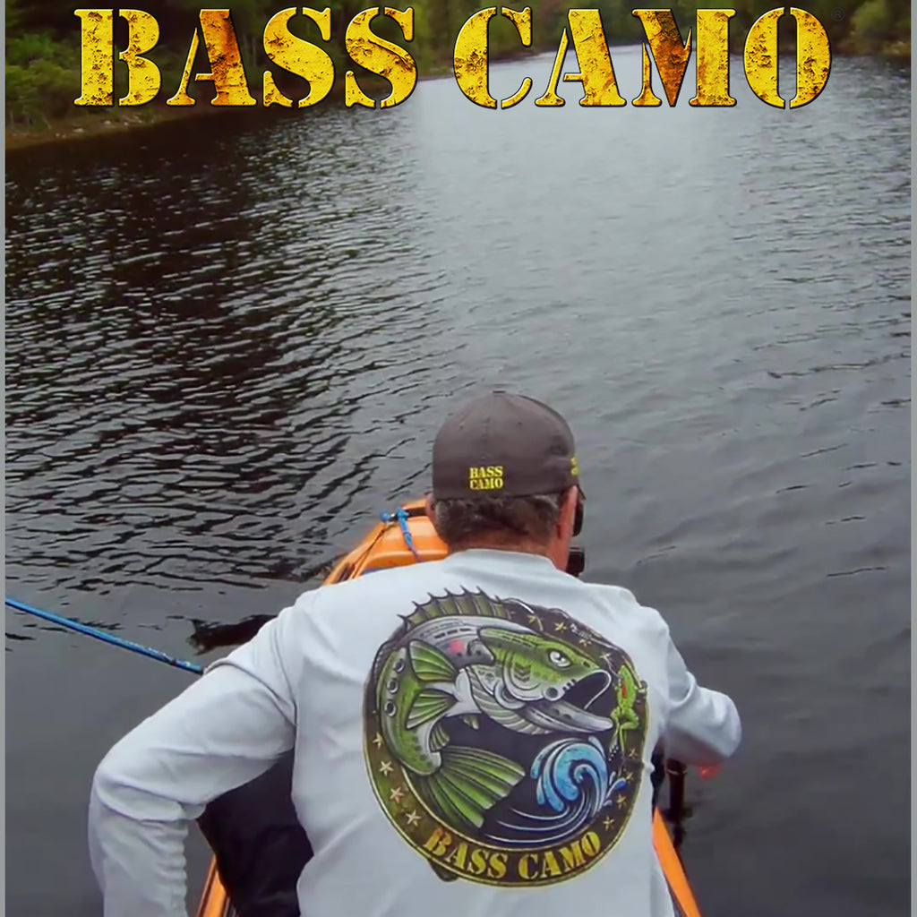 Catboroz Men's Hipster Graphic T-Shirt - Bass Fishing Camo Harajuku Style Tee