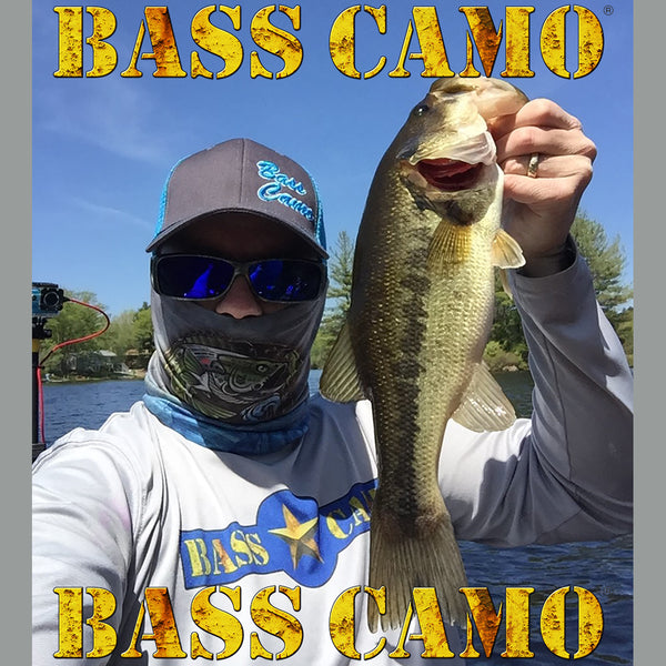 Bass Camo Sun Safe UPF50 High Performance Neck Gaiter / Buff features front and back design measures 9"x 17" powered by PURE-tech lightweight breathable moisture wicking technology.